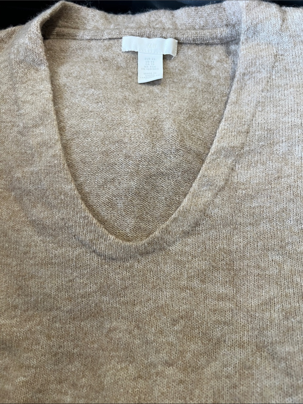Classic V-Neck Women’s Sweater in Beige